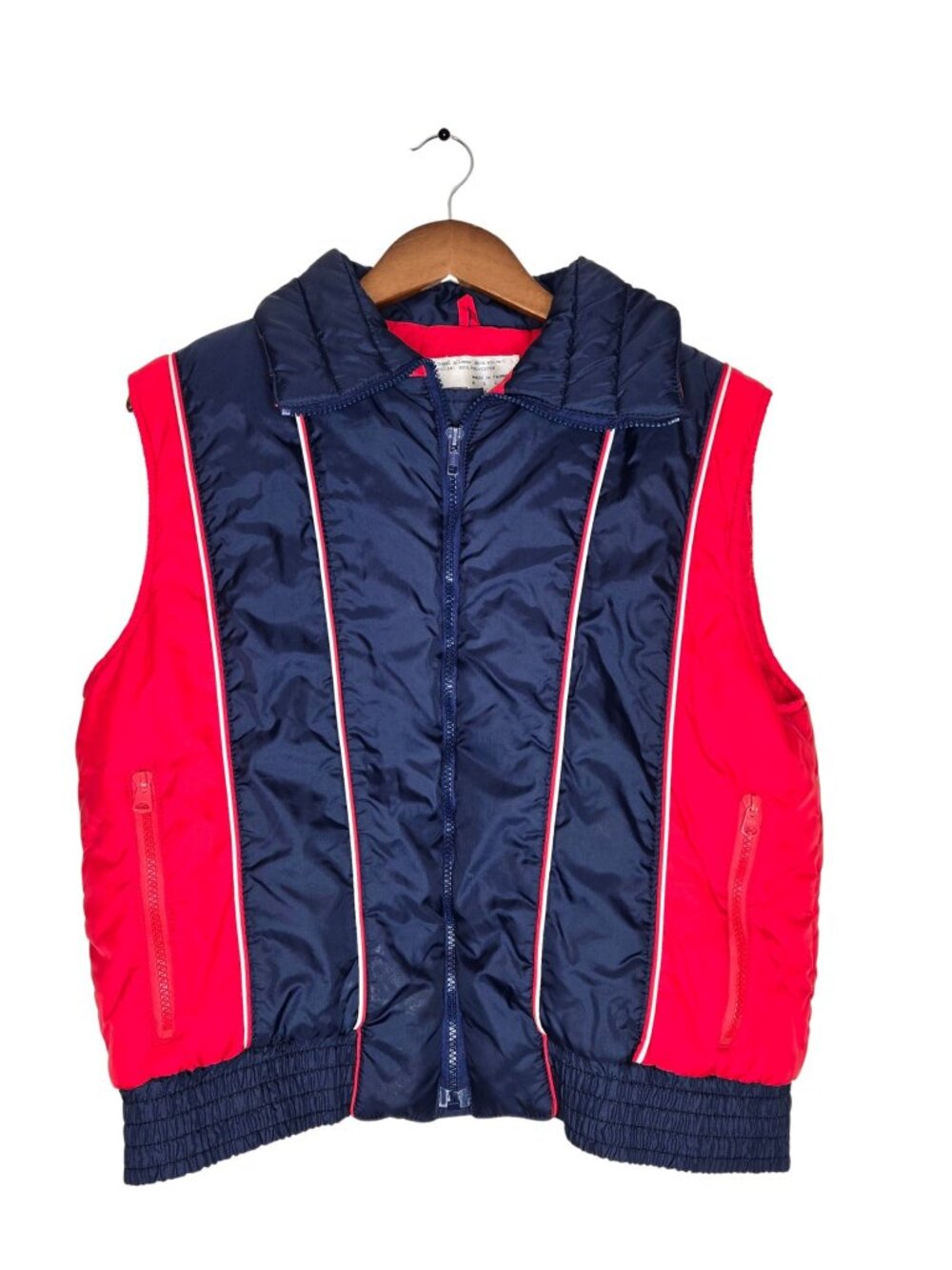 Sears Vintage Puffer Vest Red White Blue